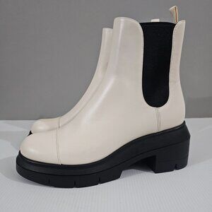Stuart Weitzman Cream Ankle Boots